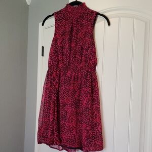 NWT Petite XS Nine West Vibrant Pink and Black Dress